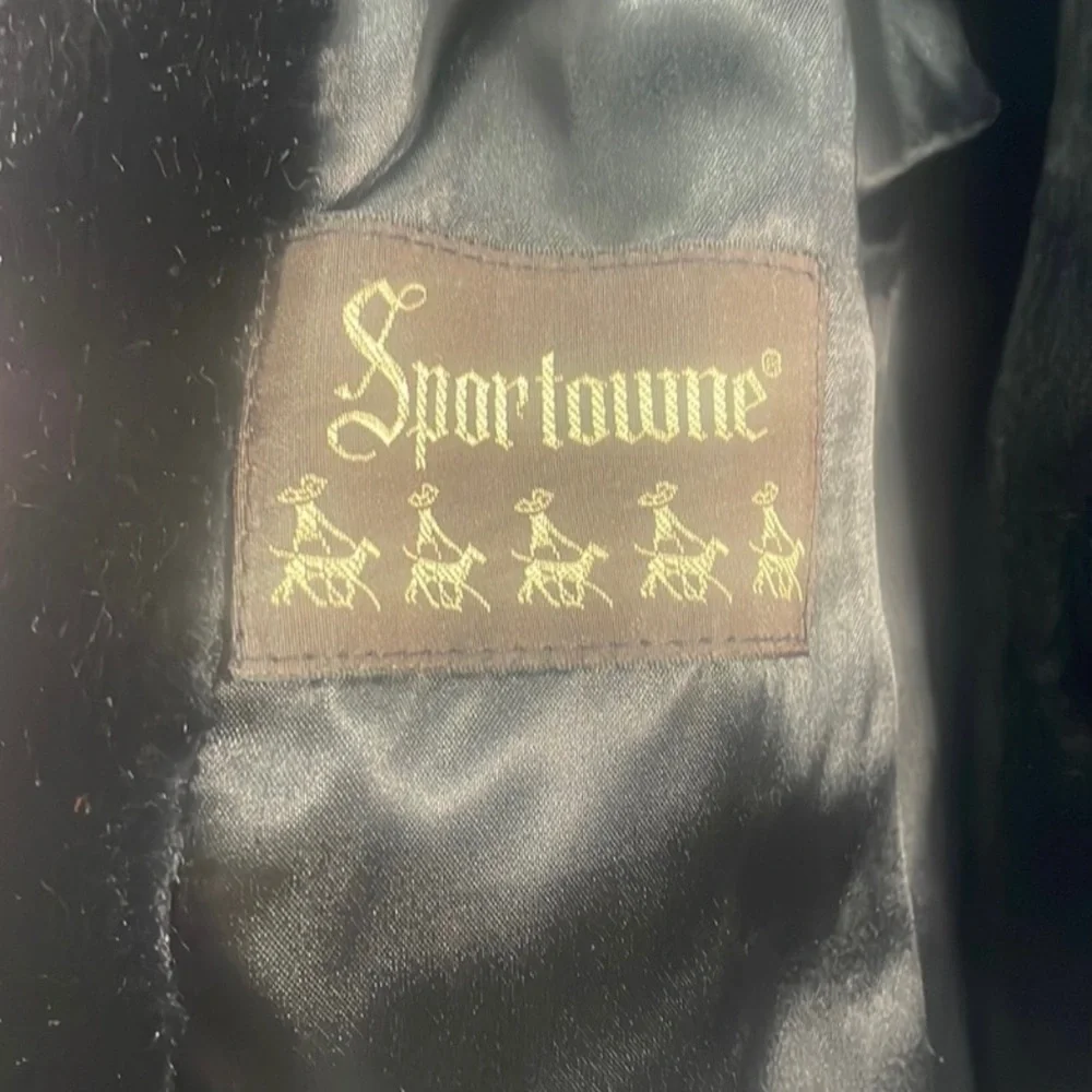 Vintage Sportowne Black Faux Fur Coat,Expressly for Dillards,size 6 - Picture 9 of 15
